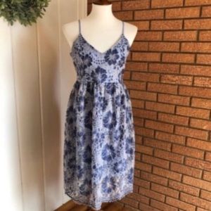 Floral lace mid length dress